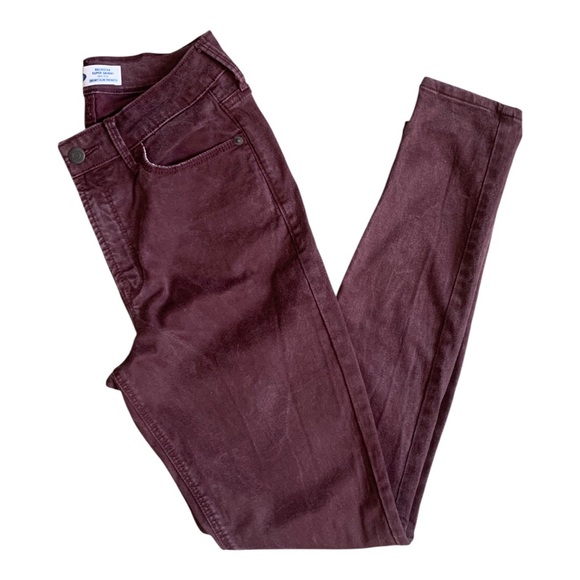 Old Navy Women's Burgundy Super Skinny High Rise Jeans - Picture 5 of 8